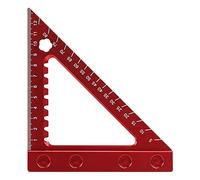 Regla Triangular Portátil Rango 15 Cm Herramientas De Medición De Carpintería De Ángulo Recto Livianas Escala De Doble Construcción Triangular Aleación De Aluminio Carpintería