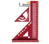 Regla triangular profesional con superficies anodizadas que mejoran la durabilidad, regla de medición multiángulo para dibujo técnico, escala de grabado precisa multiángulo