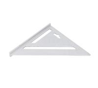 Regla triangular Regla de ángulo para carpintería Aleación de aluminio 7 pulgadas Acabado mate negro Herramienta de medición multiusos para proyectos de madera de carpintería (Estándar del Reino