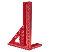 Regla triangular, regla de medición de aluminio 3D, 6.5 x 3.11 x 4.41 pulgadas, cuadrado de diseño de alta precisión, herramienta transportadora de ángulo de inglete, ideal para ingenieros