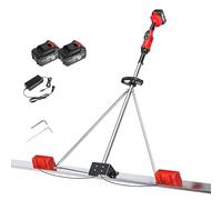 Regla Vibratoria Eléctrica para Concreto Sin Cable, Herramienta de Acabado con Regla Inox 1.5m 1.8m 2m, Motor Brushless Alta Frecuencia para Nivelación Profesional(2M)