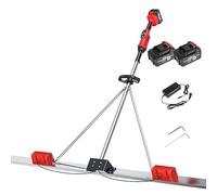 Regla Vibratoria para Concreto Inalámbrica, Niveladora Eléctrica con Regla Inox 1.5m 1.8m 2m, Motor Brushless Doble Potencia para Losa y Acabado de Pisos de Cemento(1.8M)