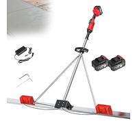 Regla Vibratoria Profesional para Construcción, Herramienta de Nivelación Sin Cable con Regla Inox 1.5m 1.8m 2m, Motor Brushless Potente para Acabado de Superficie(1.8M)