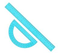 Regla Y Relator Para El Aula - 2 Piezas De Suministros De Papelería Para La Enseñanza De Matemáticas | Kit Da Geometría D́e Regla De Relator | Medición De Longitudes Y Ángulos P