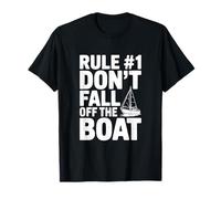 Reglas #1 No te caigas del Barco Humorístico Nautica Camiseta