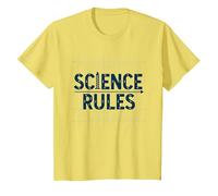 Reglas científicas: tipografía Inspirada en Tablas periódicas Camiseta, Niños, Limón, 4 años