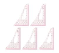 Reglas Curvas Triangulares, Juego de 5 Piezas Transparentes, Alta Precisión, Multifuncionales para Costura y Patronaje - Diseño Versátil, Fácil Medición, Uso para Principiantes y