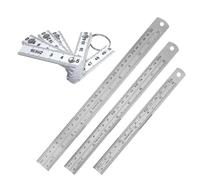Reglas De Acero De 3 Piezas Y Regla Plegable De Plástico De 1 Pieza, Herramientas De Dibujo, Regla De Dibujo, Suministros De Oficina, Regla De Enseñanza, Regla Técnica