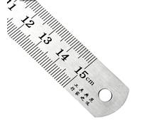 Reglas de acero inoxidable, regla de metal, regla de precisión, doble cara, métrica, precisión imperial, herramienta de medición de borde recto, herramienta de medición