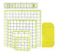 Reglas De Costura,6 Piezas Regla De Patchwork, Regla De Costura, Regla Costura, Reglas De Patchwork Con Escala En Pulgadas Y Pantalla De ángulo (4,5"/6"/9,5"/12,5"/12 X 2"/7,9 X 3,9")