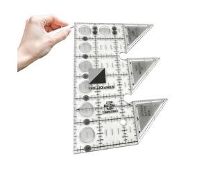 Reglas De Costura Tela Transparente Cuarenta y cinco Grados Herramienta Acrílica Ganchillo Tejer Tejer Bordado Artesanía Envoltura Costura Casa Estudio