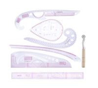 Reglas de de 7 PCS, kit de de sastres, juego de reglas de curva francesa para compensación de vestimenta, amantes de la artesanía de telas necesarias, accesorios de multifuncio