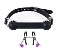 Reglas de esclavitud elásticas ajustables juguetes boca abierta barra de silicona Gag bocadillos BDSM mordedura sexual Gag para parejas