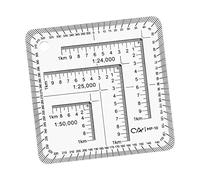 Reglas de esquina Utm/Herramienta de medición precisa de cuadrícula/Regla de coordenadas geográficas impermeable/para Utm, USNG, Mgrs Coordenadas Trabajo Lectura de mapas al aire libre