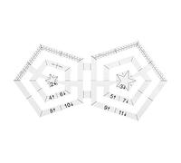 Reglas de Patchwork en Acrílico Transparente, Doble Pentágono, Herramienta de Costura DIY, Durable y Precisa - Fácil Corte, Plantilla Visible, Ideal para Técnicas de Costura y