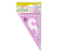REGLAS DE PLÁSTICO QUIJOTE - Reglas Sweet Pastelito, cartabón, medidas desde 9 hasta 30cm, colores pastel, con estuche de plástico, para uso escolar o universitario - 12cm Morado