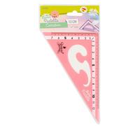 REGLAS DE PLÁSTICO QUIJOTE - Reglas Sweet Pastelito, cartabón, medidas desde 9 hasta 30cm, colores pastel, con estuche de plástico, para uso escolar o universitario - 12cm Rosa