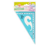 REGLAS DE PLÁSTICO QUIJOTE - Reglas Sweet Pastelito, cartabón, medidas desde 9 hasta 30cm, colores pastel, con estuche de plástico, para uso escolar o universitario - 12cm Azul