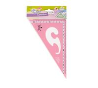 REGLAS DE PLÁSTICO QUIJOTE - Reglas Sweet Pastelito, cartabón, medidas desde 9 hasta 30cm, colores pastel, con estuche de plástico, para uso escolar o universitario - 18cm Rosa