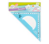REGLAS DE PLÁSTICO QUIJOTE - Reglas Sweet Pastelito, escuadra, medidas desde 9 hasta 30cm, colores pastel, con estuche de plástico, para uso escolar o universitario - 12cm Azul