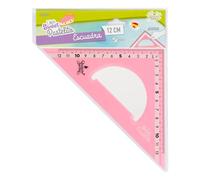 REGLAS DE PLÁSTICO QUIJOTE - Reglas Sweet Pastelito, escuadra, medidas desde 9 hasta 30cm, colores pastel, con estuche de plástico, para uso escolar o universitario - 12cm Rosa