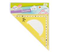 REGLAS DE PLÁSTICO QUIJOTE - Reglas Sweet Pastelito, escuadra, medidas desde 9 hasta 30cm, colores pastel, con estuche de plástico, para uso escolar o universitario - 12cm Amarillo