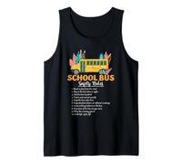 Reglas de Seguridad del autobús Escolar Guía Floral del Conductor del Estudiante Arte Camiseta sin Mangas
