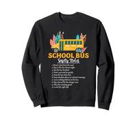 Reglas de Seguridad del autobús Escolar Guía Floral del Conductor del Estudiante Arte Sudadera