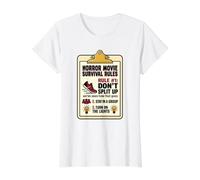 Reglas de Supervivencia de películas de Terror Regla No Dividir Estancia Camiseta gráfica económica, Mujer, Blanco, L