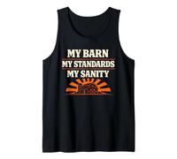 Reglas del Granero Horse Barn Authority Humor Propietario Entrenador Límite Camiseta sin Mangas