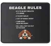 Reglas Divertidas De Beagle Alfombrilla para Ratón Bordes Cosidos Alfombrillas De Mouse Antideslizante Alfombrilla Raton para Juego Ordenador Hogar 25X30Cm
