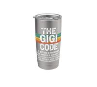 Reglas divertidas de Gigi Code para nietos y Nana Love Vaso térmico de acero inoxidable de doble pared