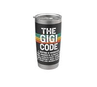 Reglas divertidas de Gigi Code para nietos y Nana Love Vaso térmico de acero inoxidable de doble pared