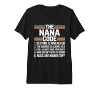 Reglas Divertidas de Nana Code para Nietos y Nana Love Camiseta Premium