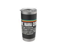 Reglas divertidas de Nana Code para nietos y Nana Love Vaso térmico de acero inoxidable de doble pared