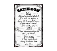 Reglas Divertidas para El Baño, Quédate Más Cerca, Es Más Corto De Lo Que Crees Metal Cartel Decoración Pared Muestra Placa Vintage Cartel De Chapa para Salón Jardín Cocina