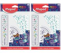 Reglas Escolares de Maped - Pack Completo para Estudiantes - 3 Piezas - Flexibles y Seguras - Maped (Paquete de 2)