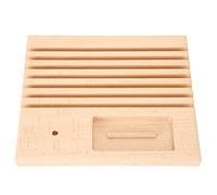 Reglas para acolchar, organizador de estante, soporte para regla, estante de carrete de bricolaje, herramienta de costura, estante de regla de madera con espacio para almacenar botones
