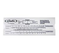règle à calcul CO2 pression/temp/CO2-%