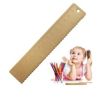 Règle en métal - Bord droit dentelé de 15 cm, outil de mesure en cuivre vintage, vague et bord double style | Marque-pages économiques et robustes pour le bureau, l'école, l'artisanat, la journalisati