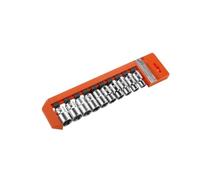 Regleta 10 vasos 1/2", 10-19, para conexión y distribución eléctrica, ideal para instalaciones eléctricas en hogares y oficinas.