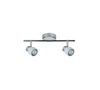 regleta para baño modelo chacho con 2 focos orientables blanco-cromo