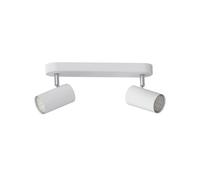 Regleta 2 luces metal color blanco serie lucas 30cm 30 cm
