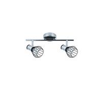 Fabrilamp regleta de baño mateo 2 focos cromo/negro