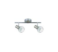 Regleta 2 luces metal color cromo serie mateo 36.5cm