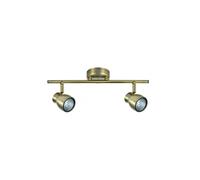 Regleta 2 luces metal color dorado serie chacho 36.5cm
