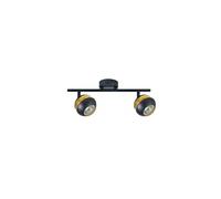 Regleta 2 luces metal color negro serie beethoven 36.5cm