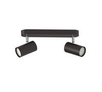 Regleta 2 luces metal color negro serie lucas 30cm