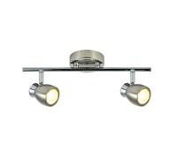 Regleta 2 luces metal color niquel serie chacho 36.5cm