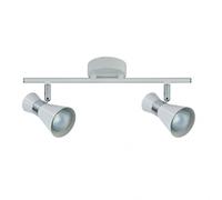 regleta 2 luces modelo maximo para baño, blanco-cromo